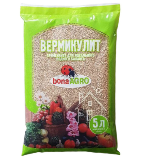 Вермикулит природный сорбент bonaAGRO 5 литров