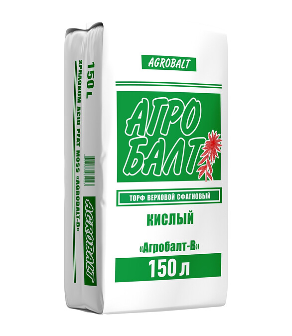 торф верховой сфагновый, кислый