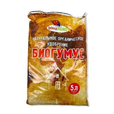 БИОГУМУС bonaAGRO удобрение органическое натуральное 5 л